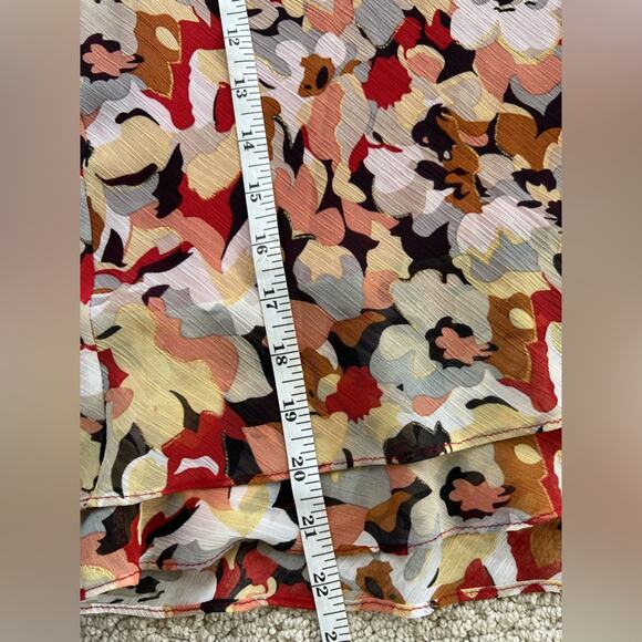 Vintage y2k skirt set phoebe buffet friends 90s metallic leaf print boho 2000s - Picture 8 of 9